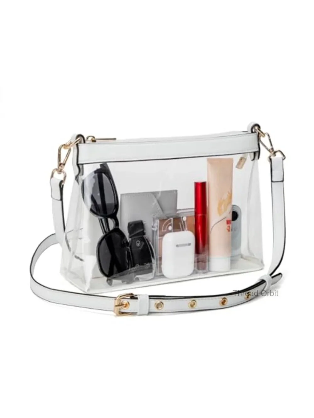 Clear Crossbody Bag for Stadium Events - PVC Transparent Purse